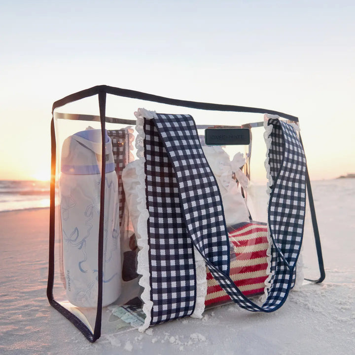 Case-Mate Navy Gingham Jelly Tote Bag