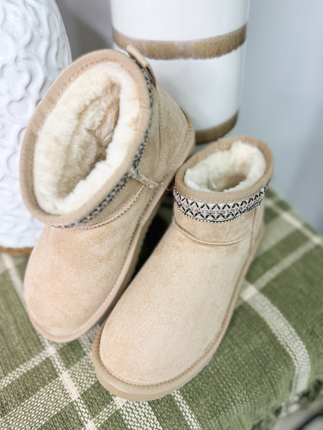 Soda - May Short Platform Bootie "Oat Suede"