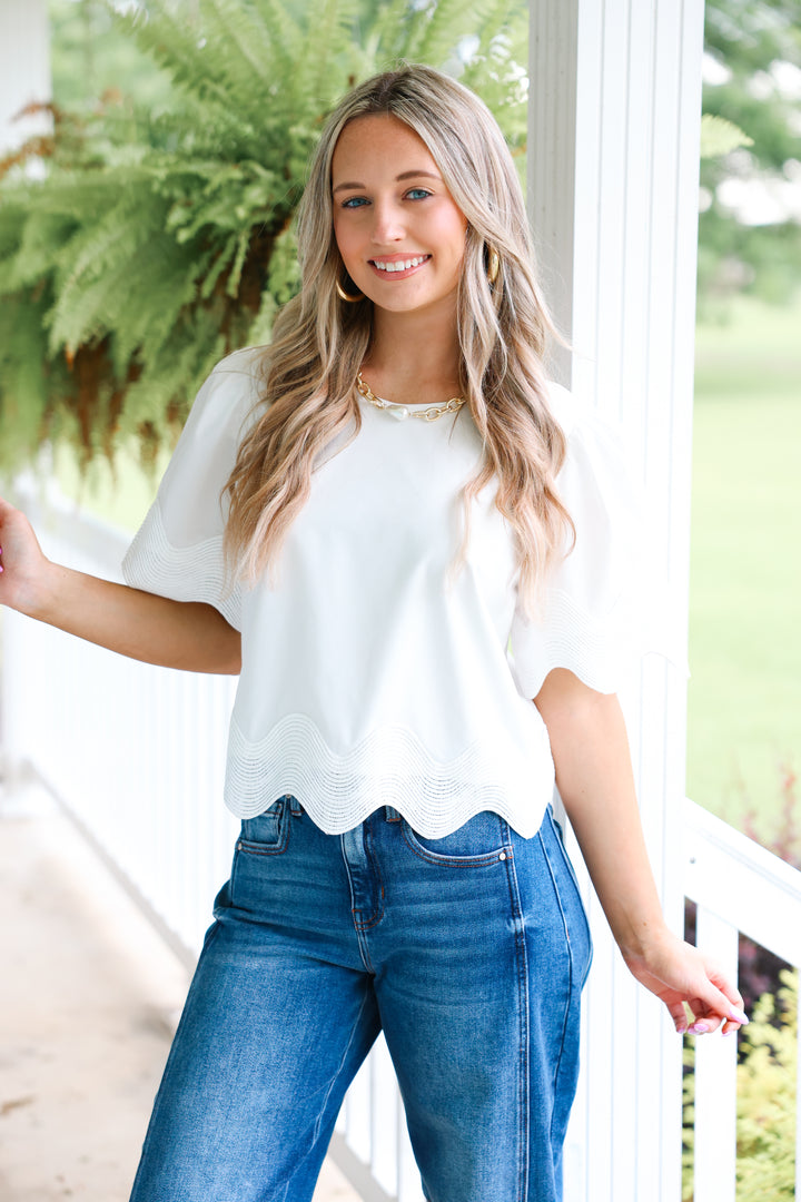Call It Classy Top "Off White"