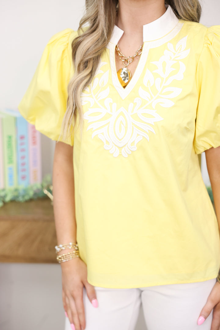 Sunshine On My Mind Top "Yellow"