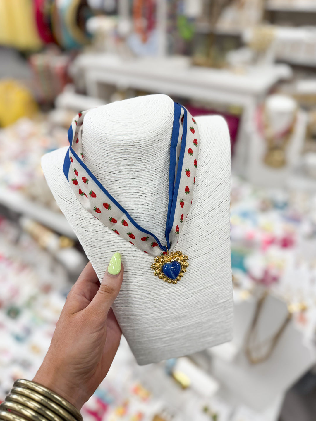 Hart Designs Jewelry - Strawberry Scarf Necklace "Royal Blue"