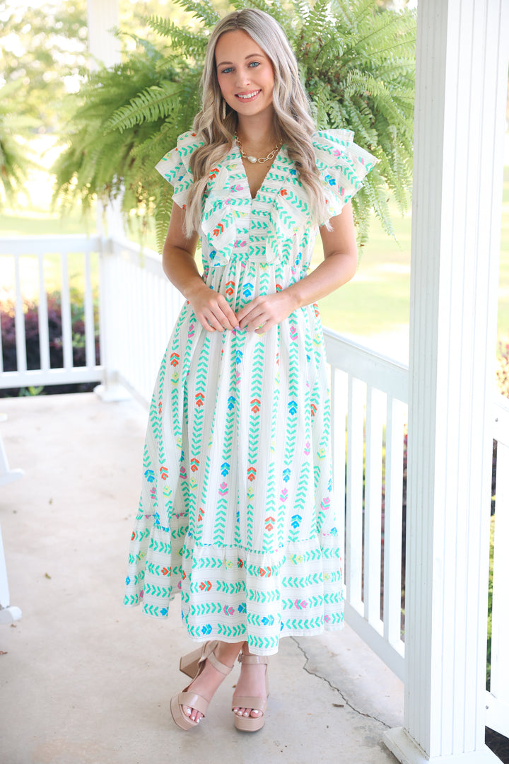 Color Spectrum Dress "Off White"