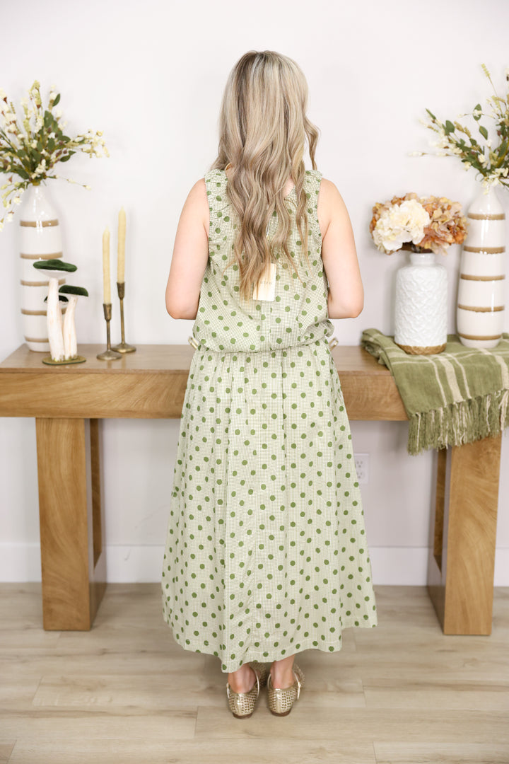Olivia Polka Dot Set "Olive"
