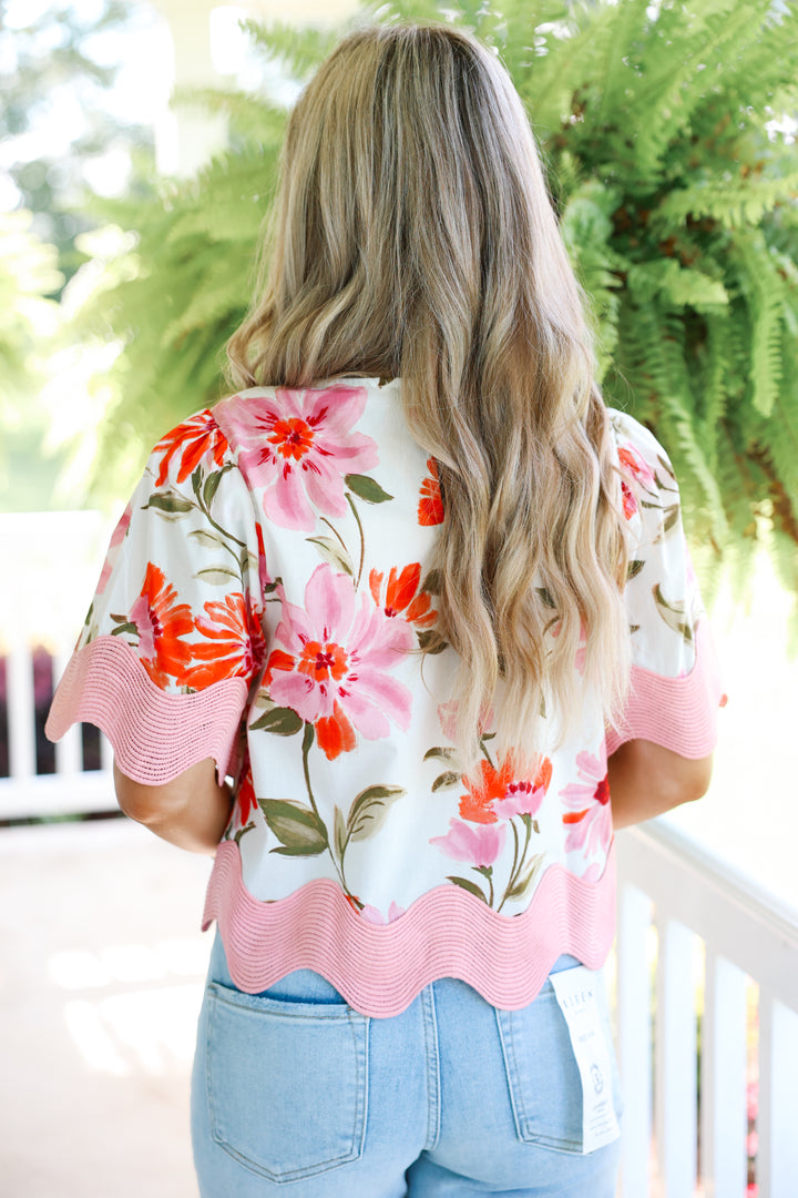 Call It Classy Top "Cream Floral"