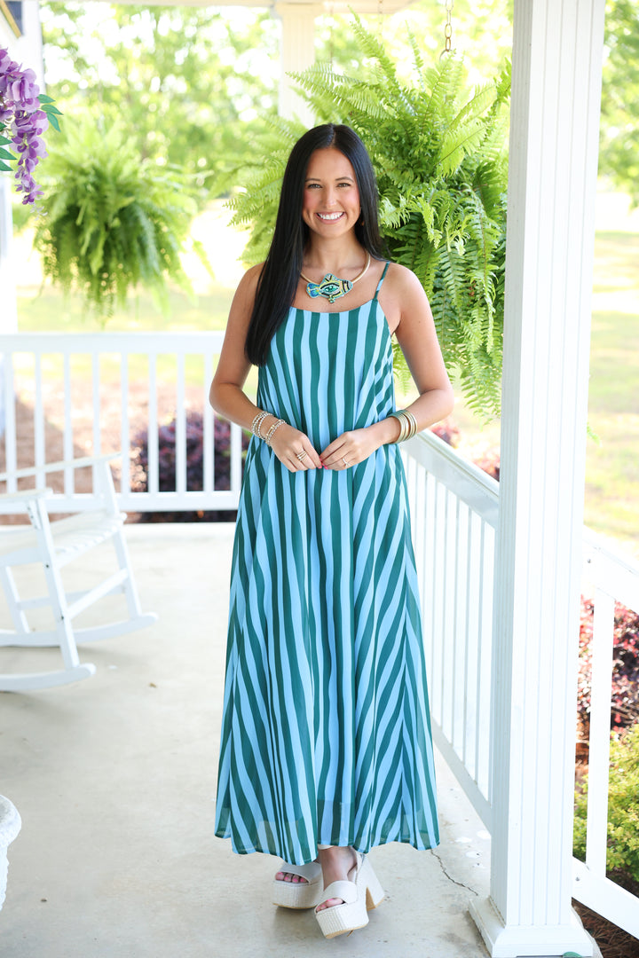 Capri Coast Maxi Dress "Blue"
