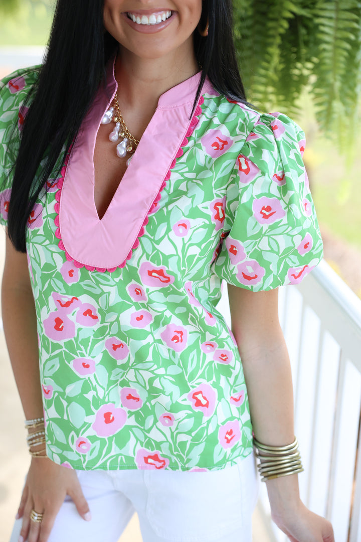 Garden Party Top "Green"
