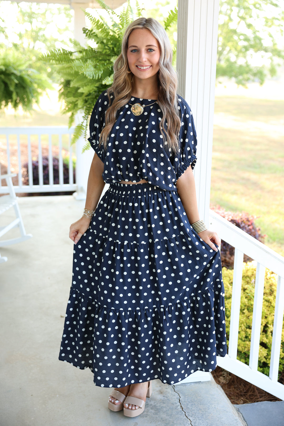 Pretty in Polka Set Navy Small