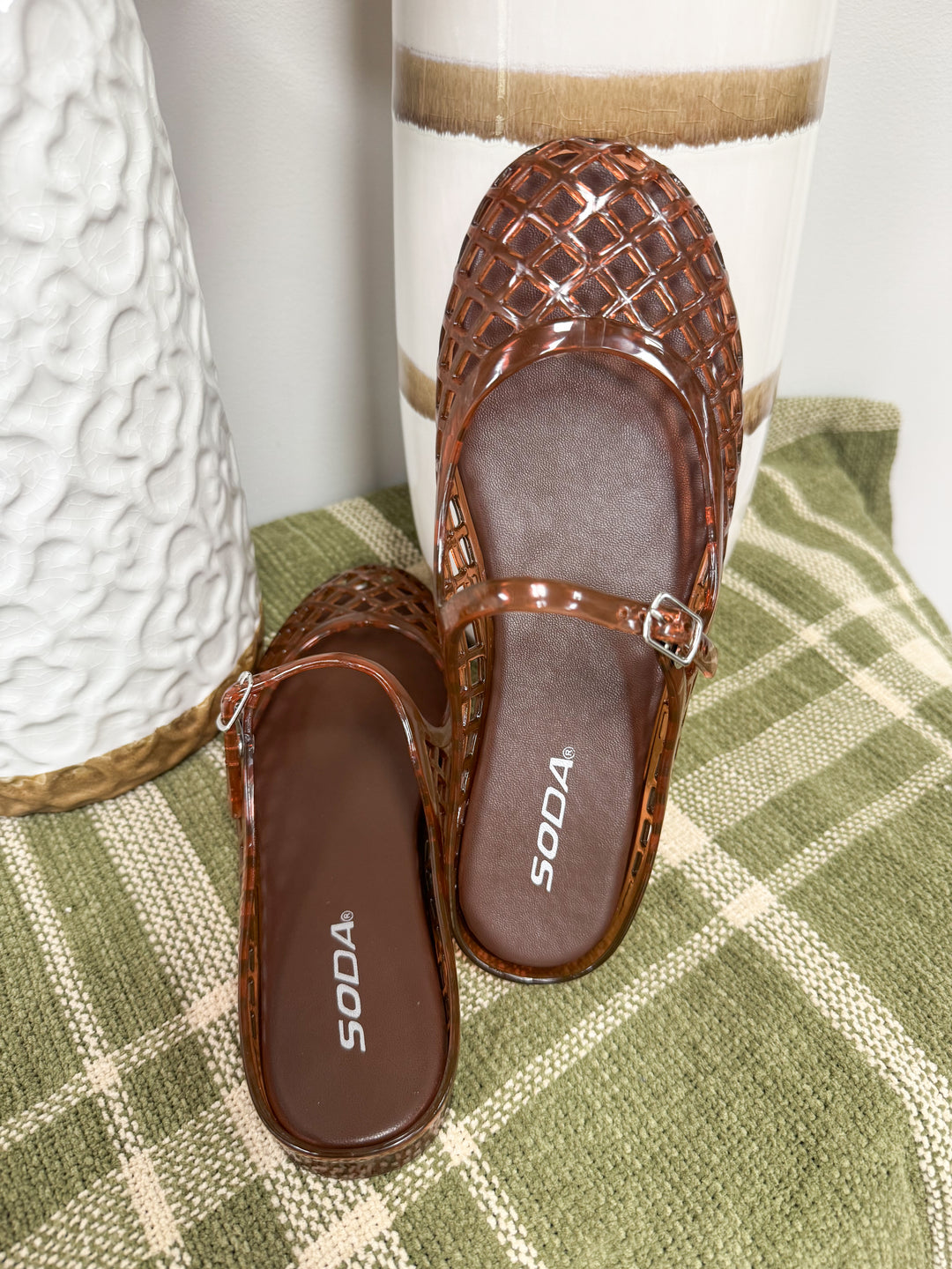 Soda - Slip On Jelly Flat "Brown"