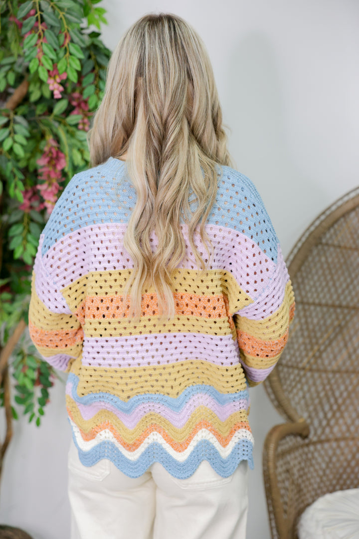 Wavy Sweater Top "Vintage Lilac"
