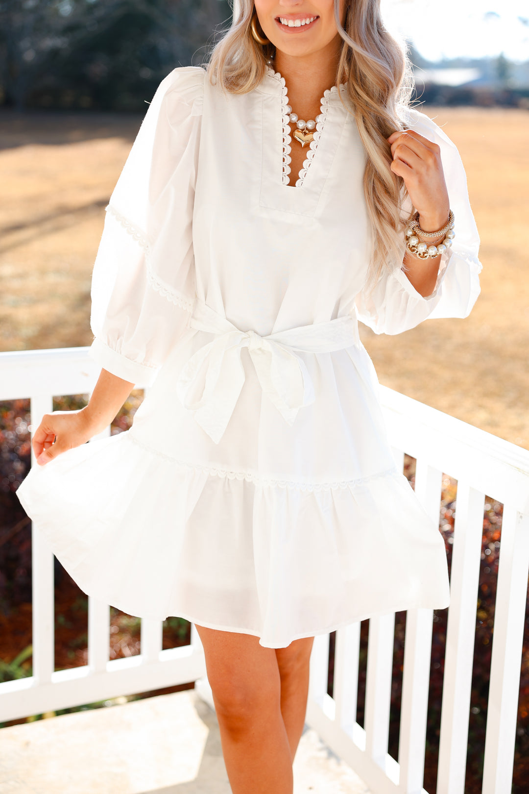 Spring Feeling Mini Dress "White"