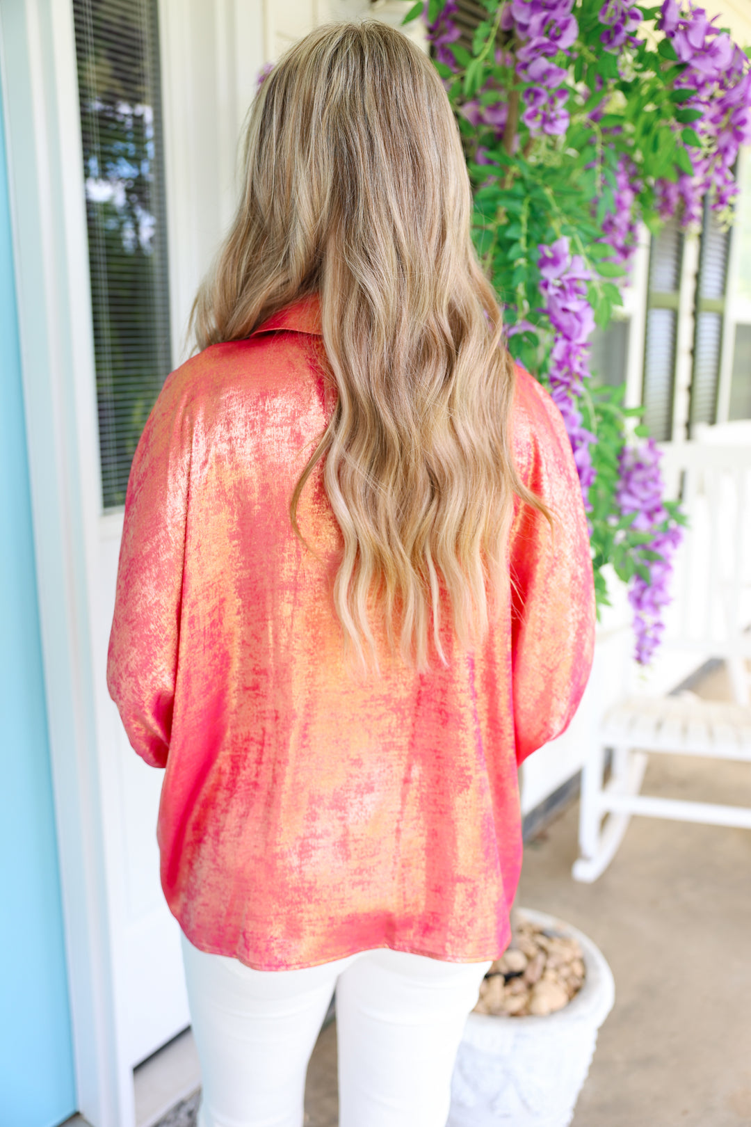 Show Your Shimmer Top "Fuchsia"