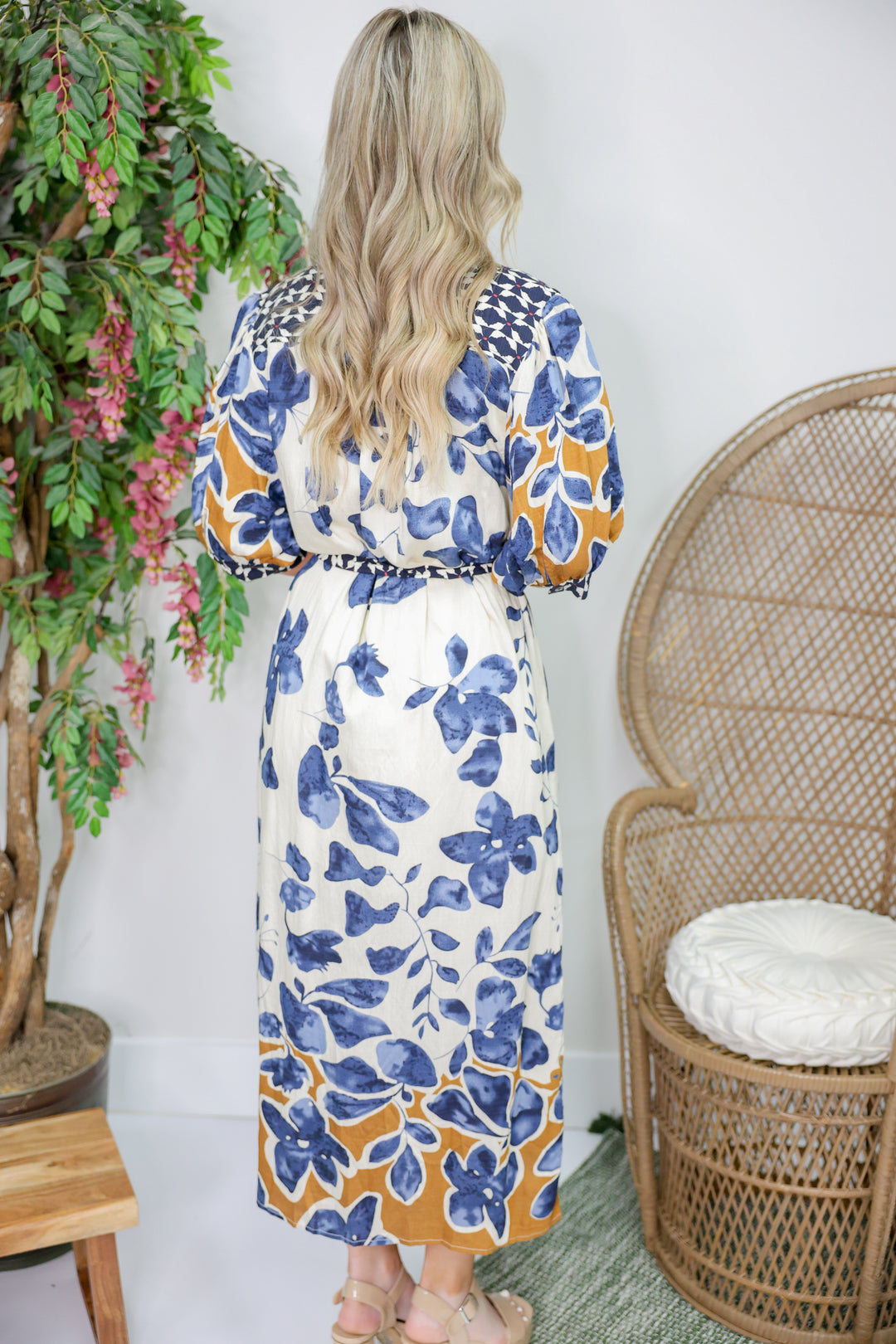 Fall Transition Dress "Slate Blue"