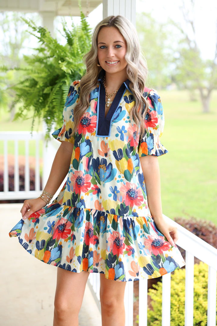 Painted Garden Dress "Multi"