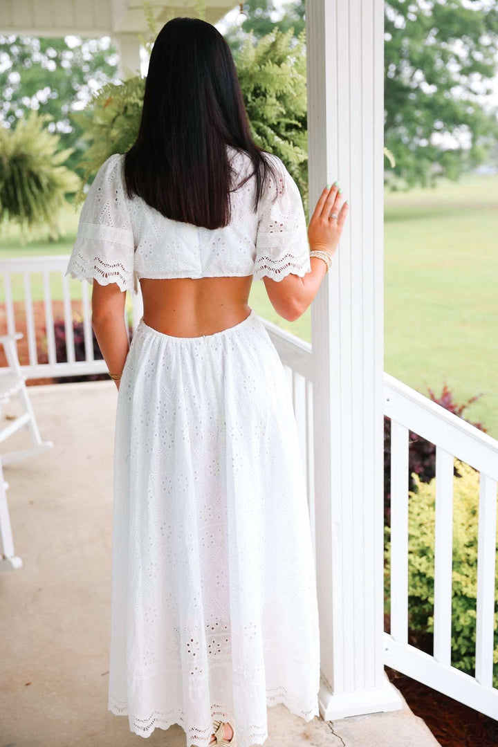 Floral Eyelet Lace Dress