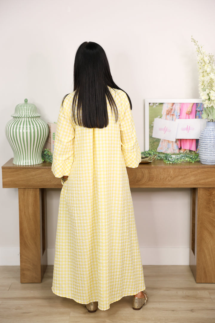 Merciful Gingham Dress "Lemon"