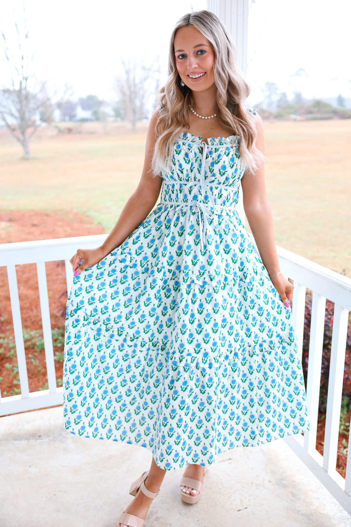 Sunny Spring Breeze Dress "Blue"