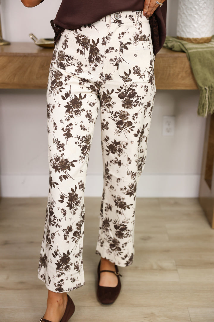 Vintage Bloom Pants "Ecru"