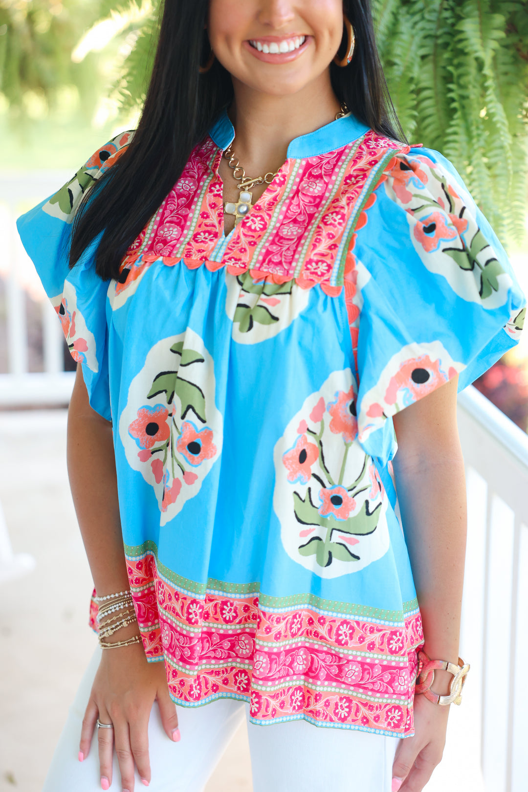 Brighter Days Top "Blue"