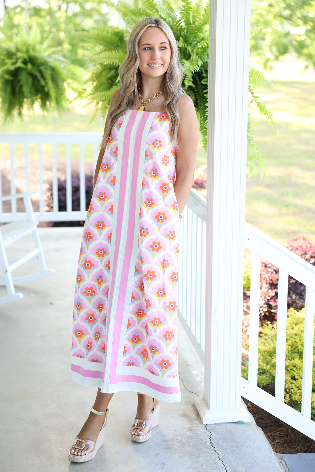 Rosie Lane Midi Dress "Pink"