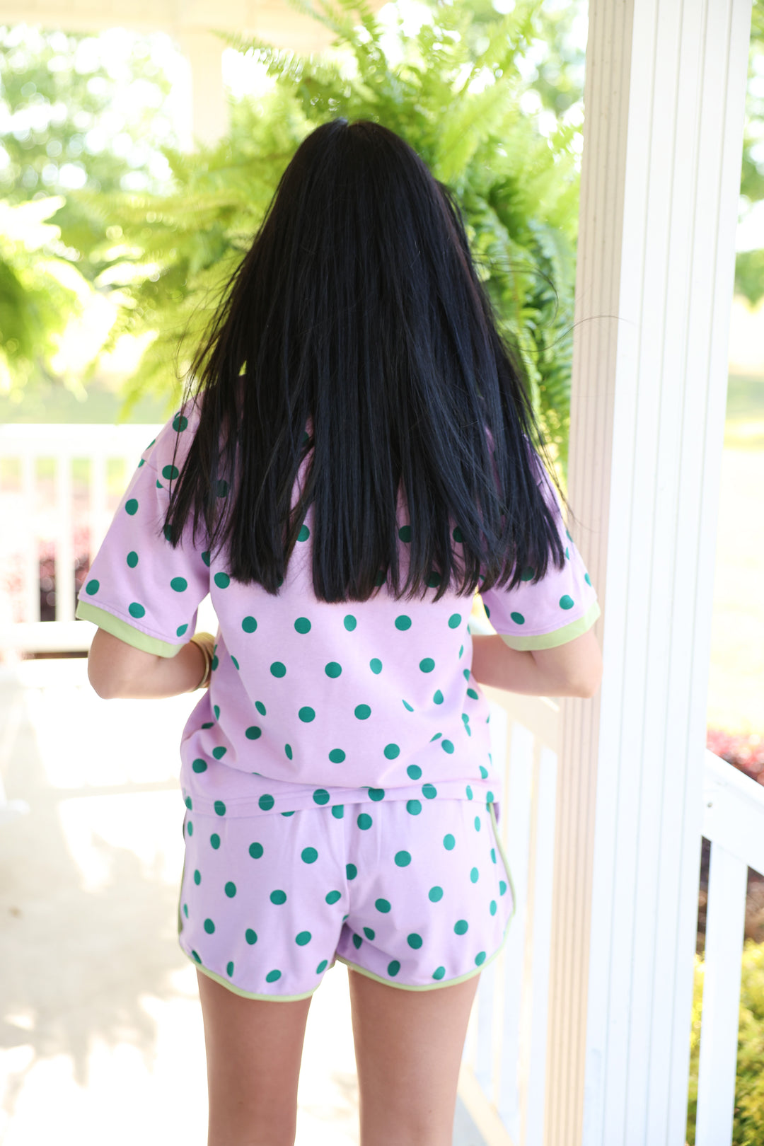 Classic Polka Dot Set "Lavender/Green"