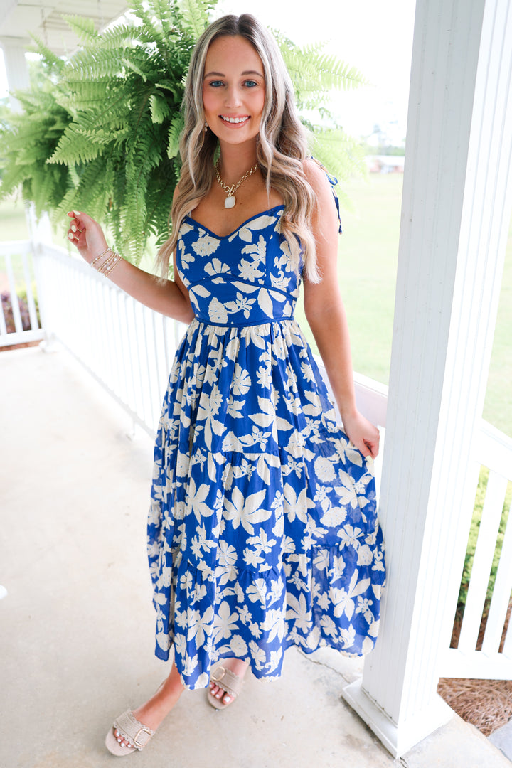 Grad Party Midi Dress "Navy"