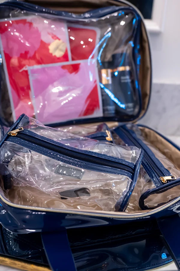Caroline Hill - Punta Cana Large Case - Navy Patent