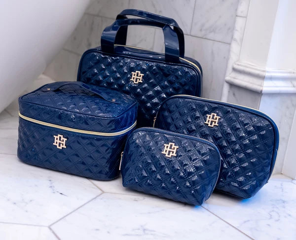 Caroline Hill - Punta Cana Large Case - Navy Patent