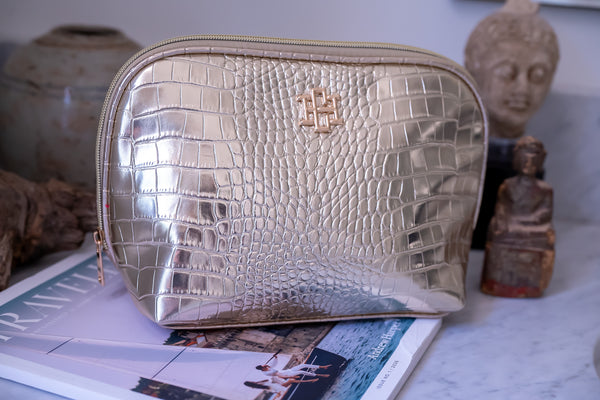 Caroline Hill - Capri Large Pouch - Gold EC