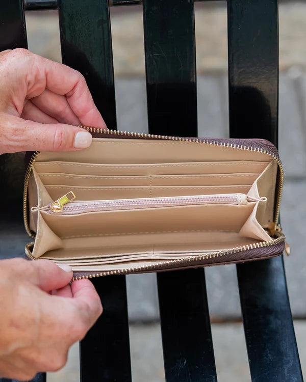 Caroline Hill - Penelope Wallet - Chocolate EC