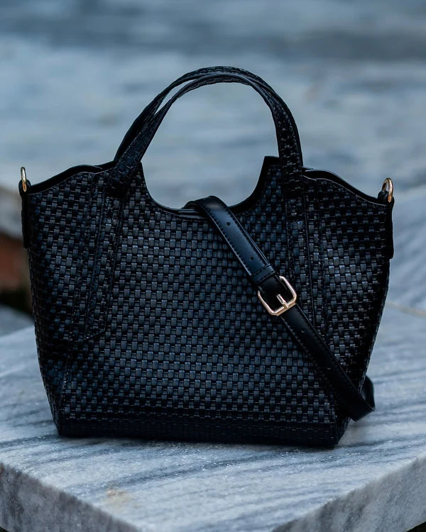 Caroline Hill - Kendall Mini Tote - Black BW