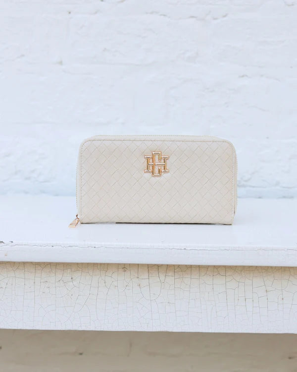 Caroline Hill - Penelope Wallet - Woven Almond