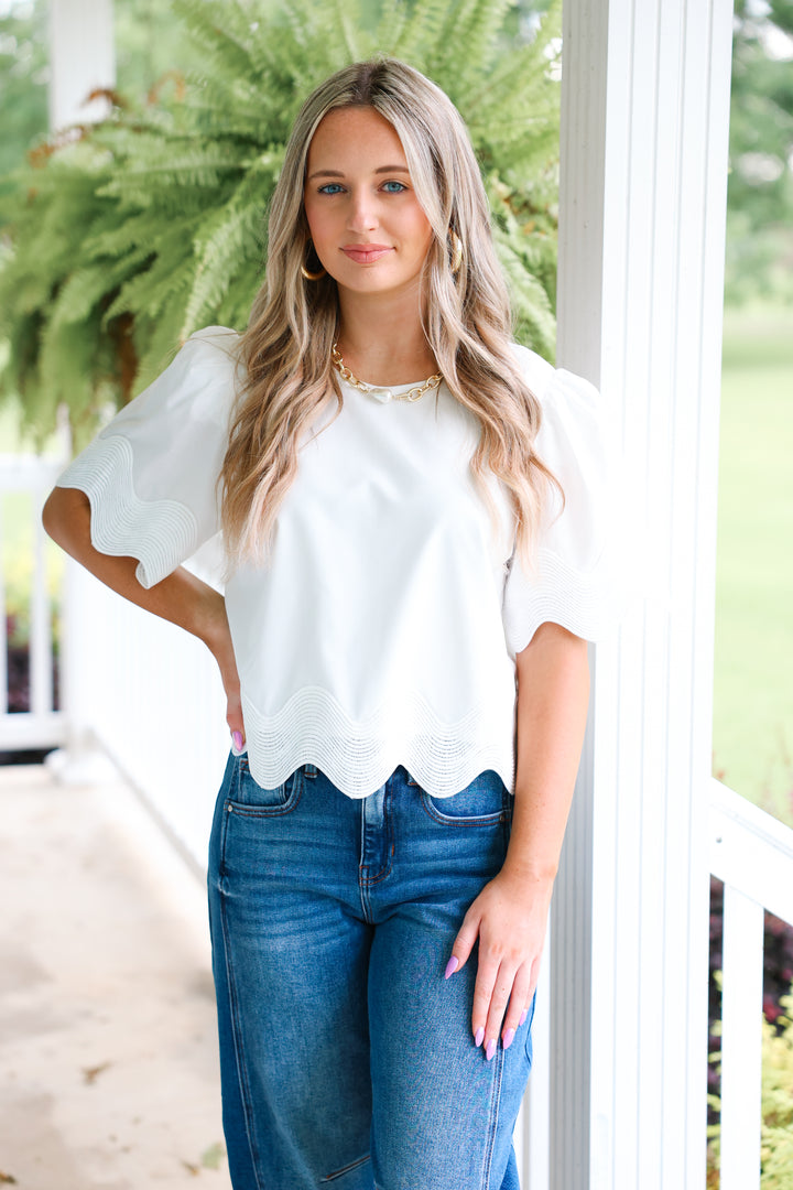 Call It Classy Top "Off White"