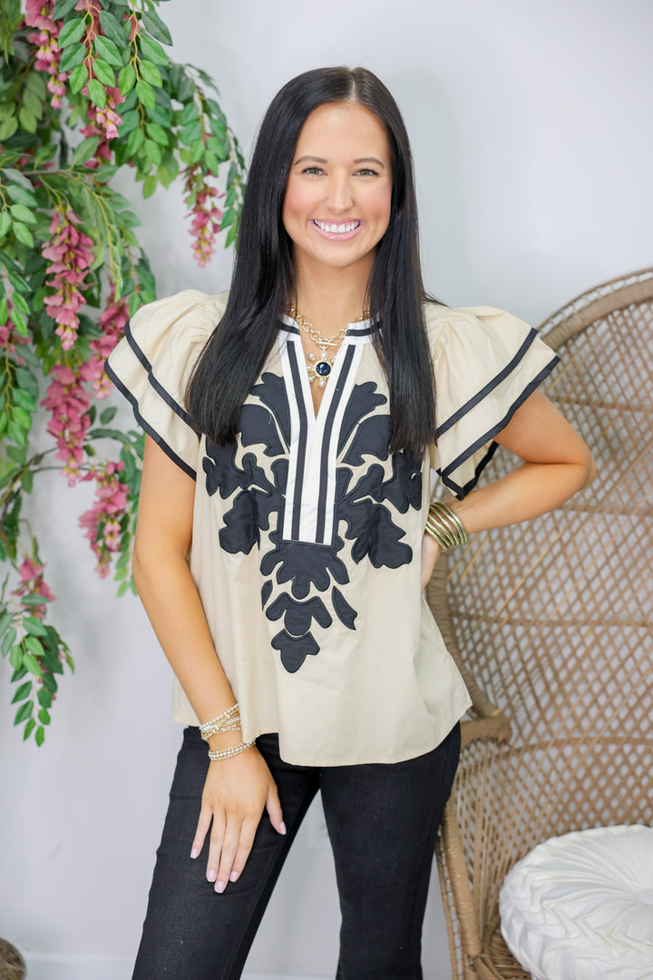 Statement Looks Top "Taupe"
