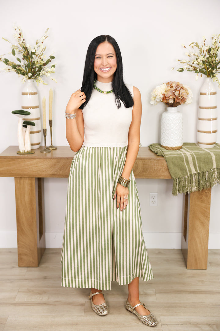 Olive Lane Midi Dress "Ecru"
