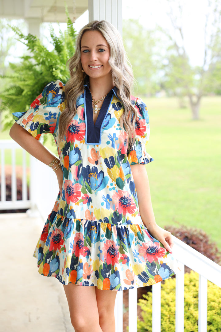 Painted Garden Dress "Multi"