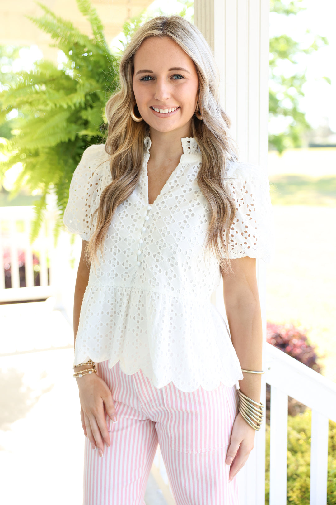 The Everlasting Eyelet Top "Off White"