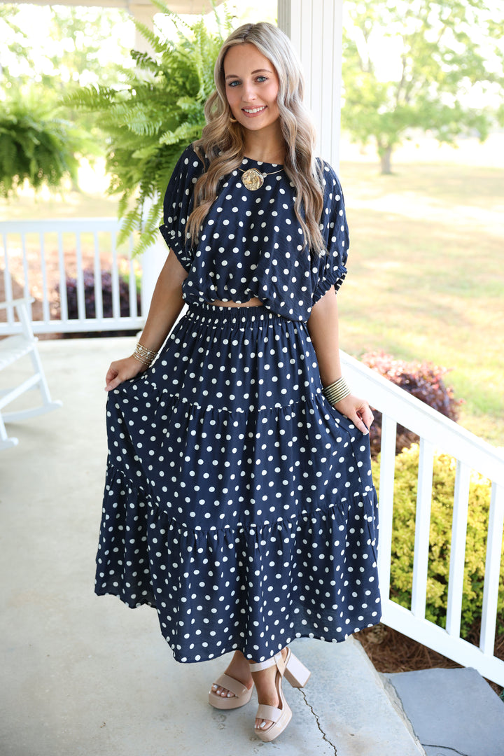 Pretty in Polka Set "Navy"