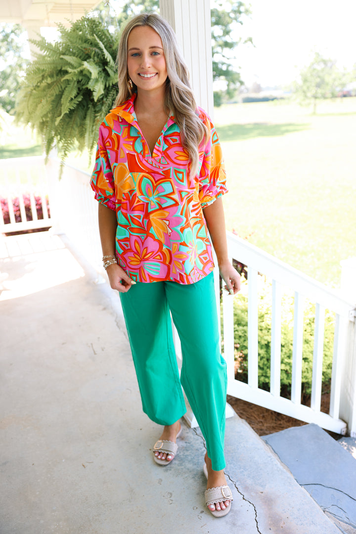 Adrienne - Sloan Top "Bloom Mirage"