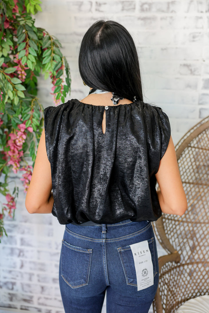 Midnight Sparkle Top "Black"