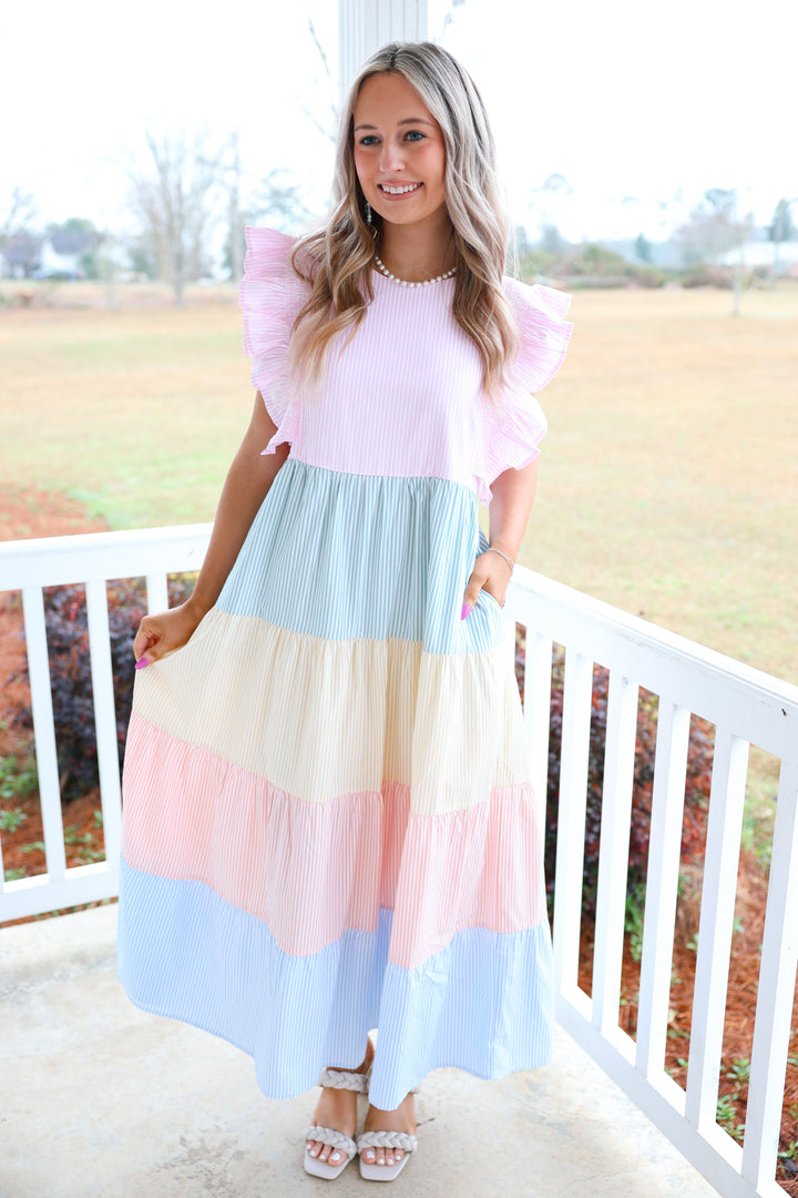 Pretty Pastels Midi Dress