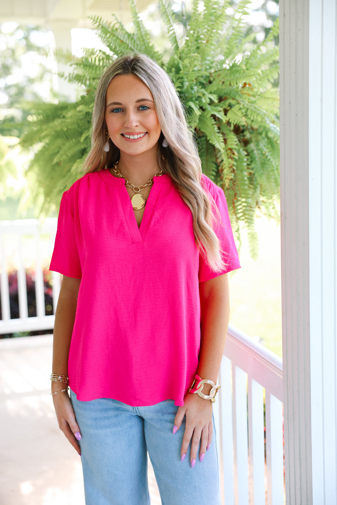 Everyday Solid Top "Hot Pink"