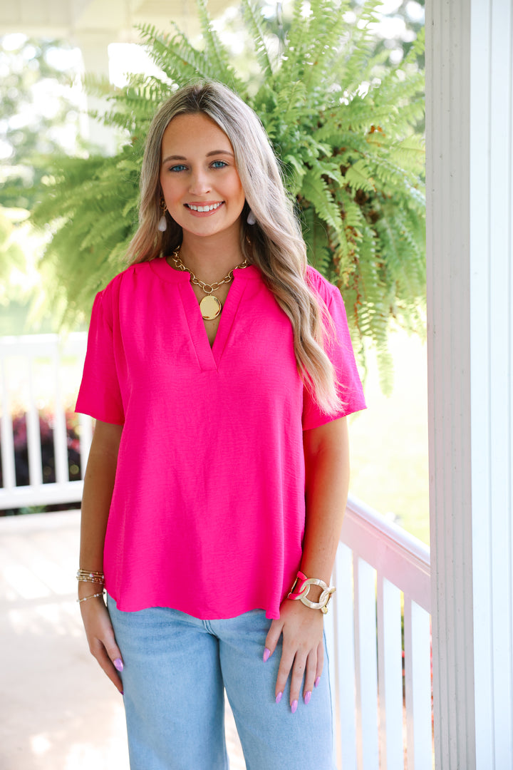 Everyday Solid Top "Hot Pink"