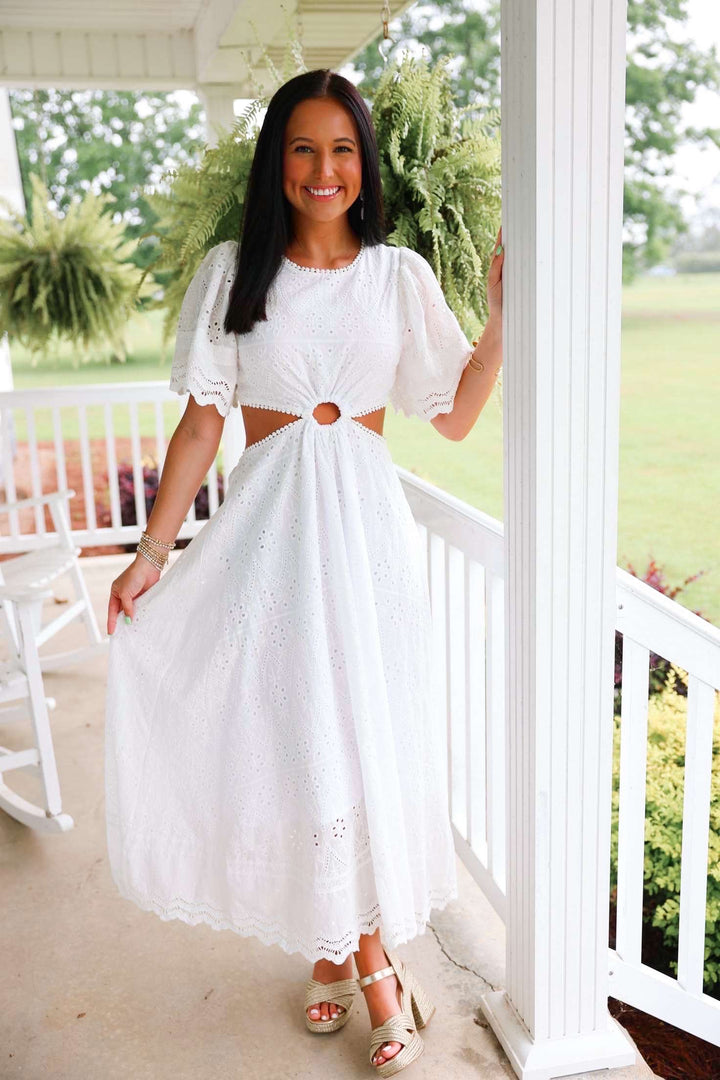 Floral Eyelet Lace Dress