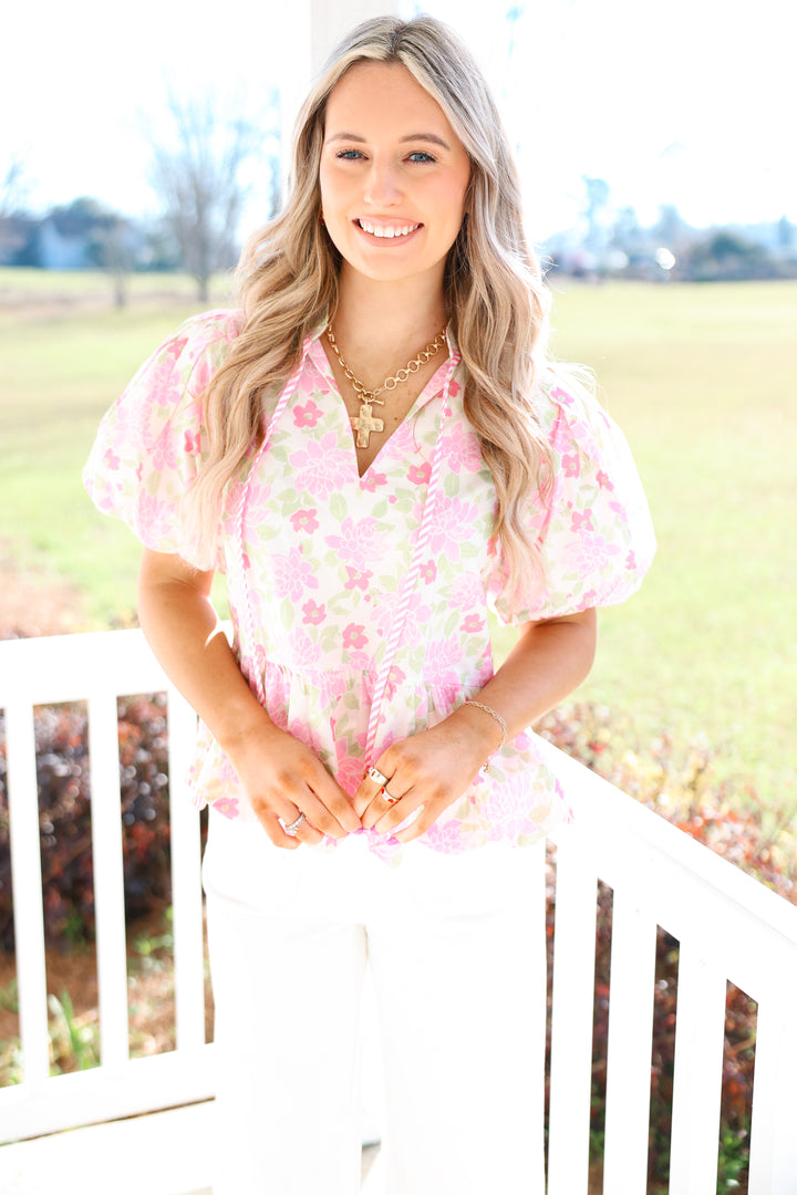 Garden Strolls Floral Top