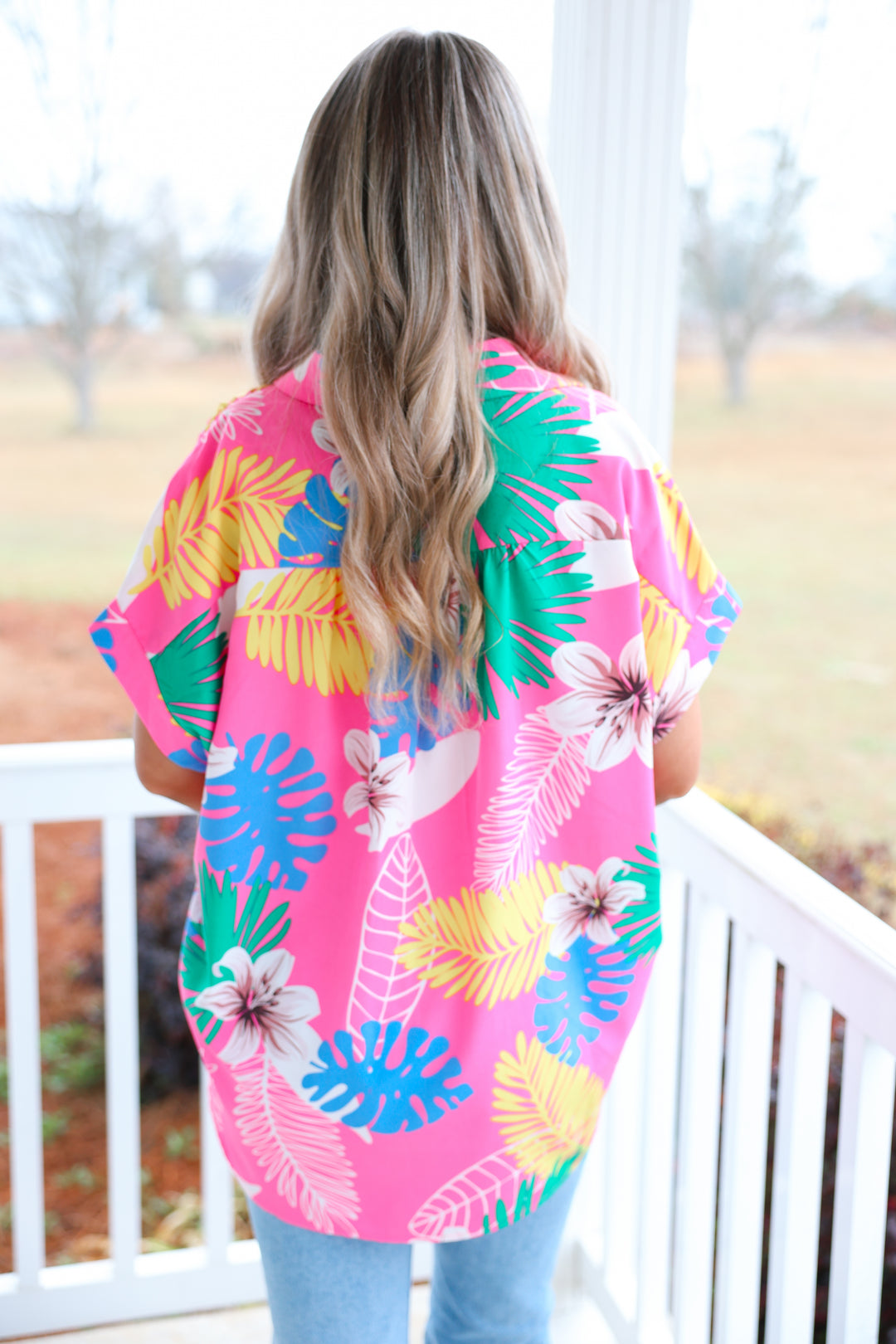 Tropical Island Top "Hot Pink Mix"