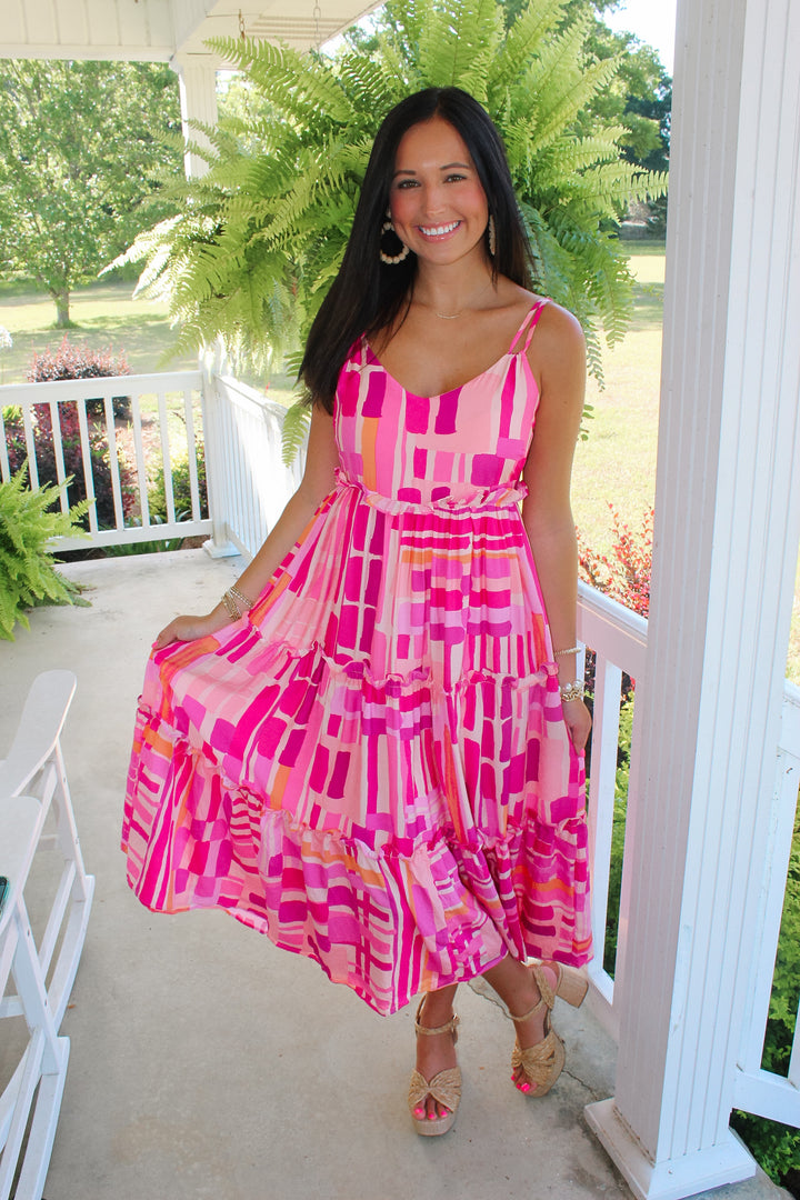 Amelia Midi Dress "Pink"