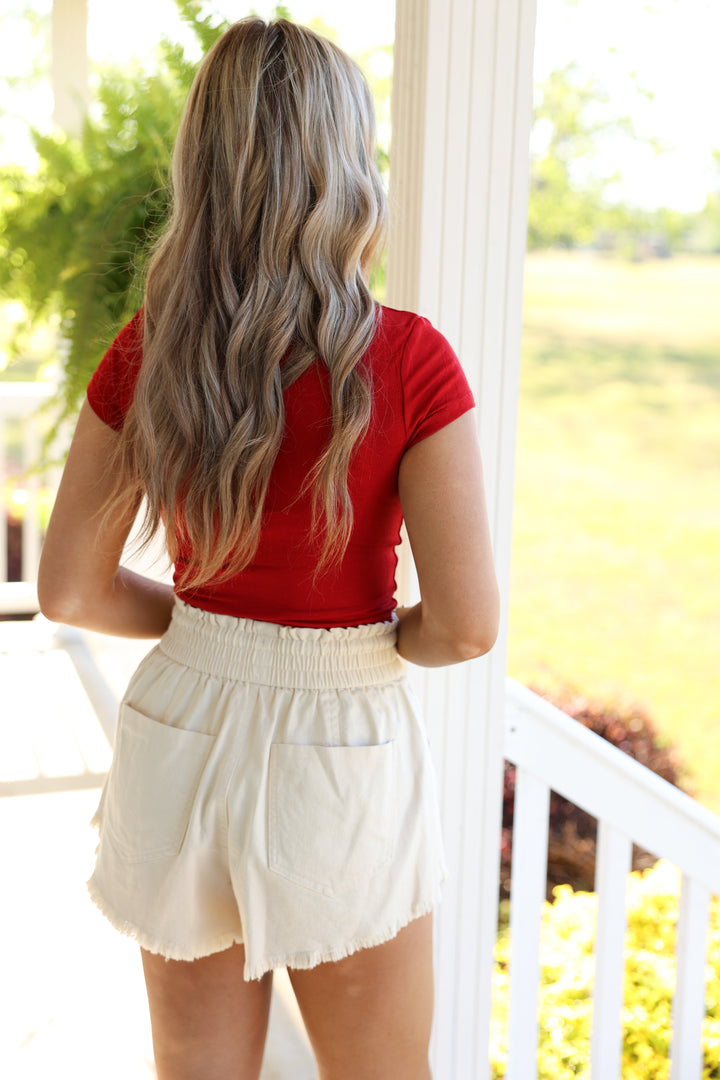 Olivia Basic Top "Red"
