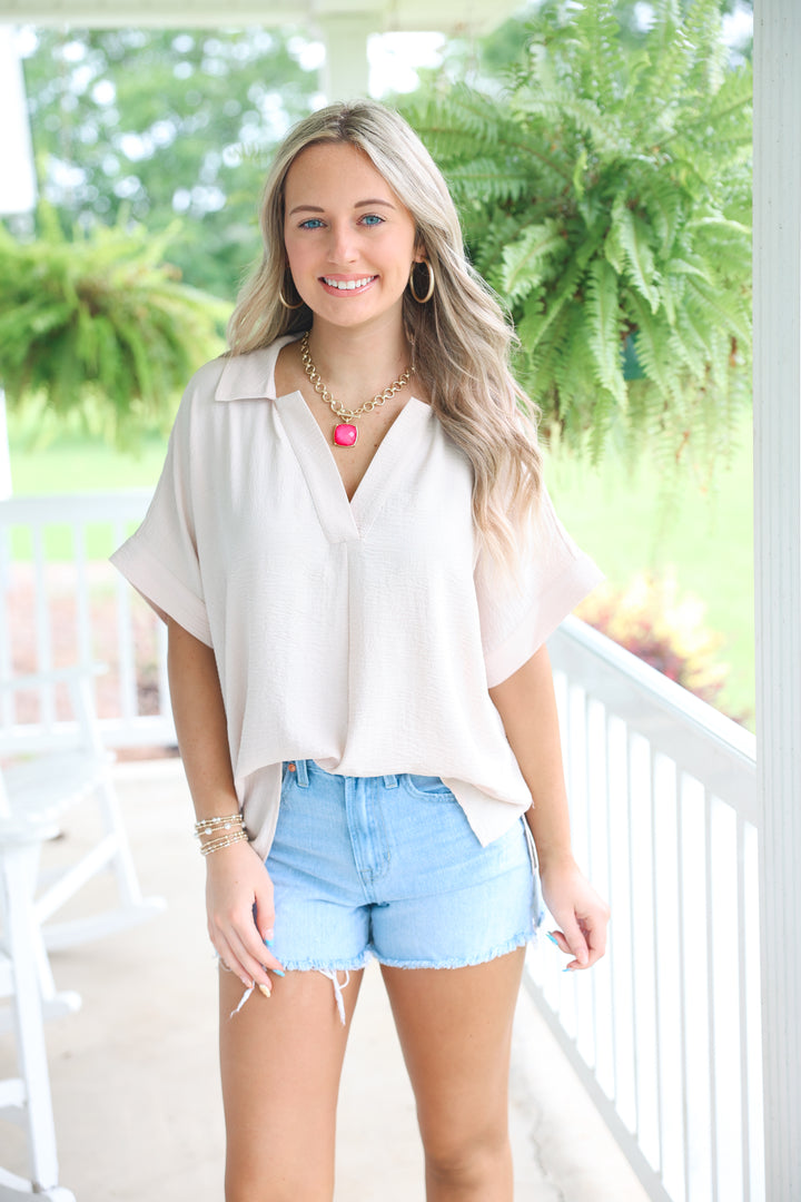 Effortless Style Top "Oatmeal"