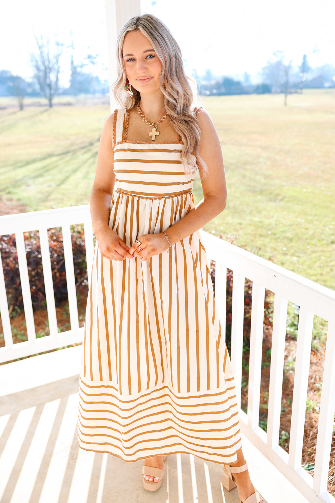 Palm Coast Midi Dress "Beige"