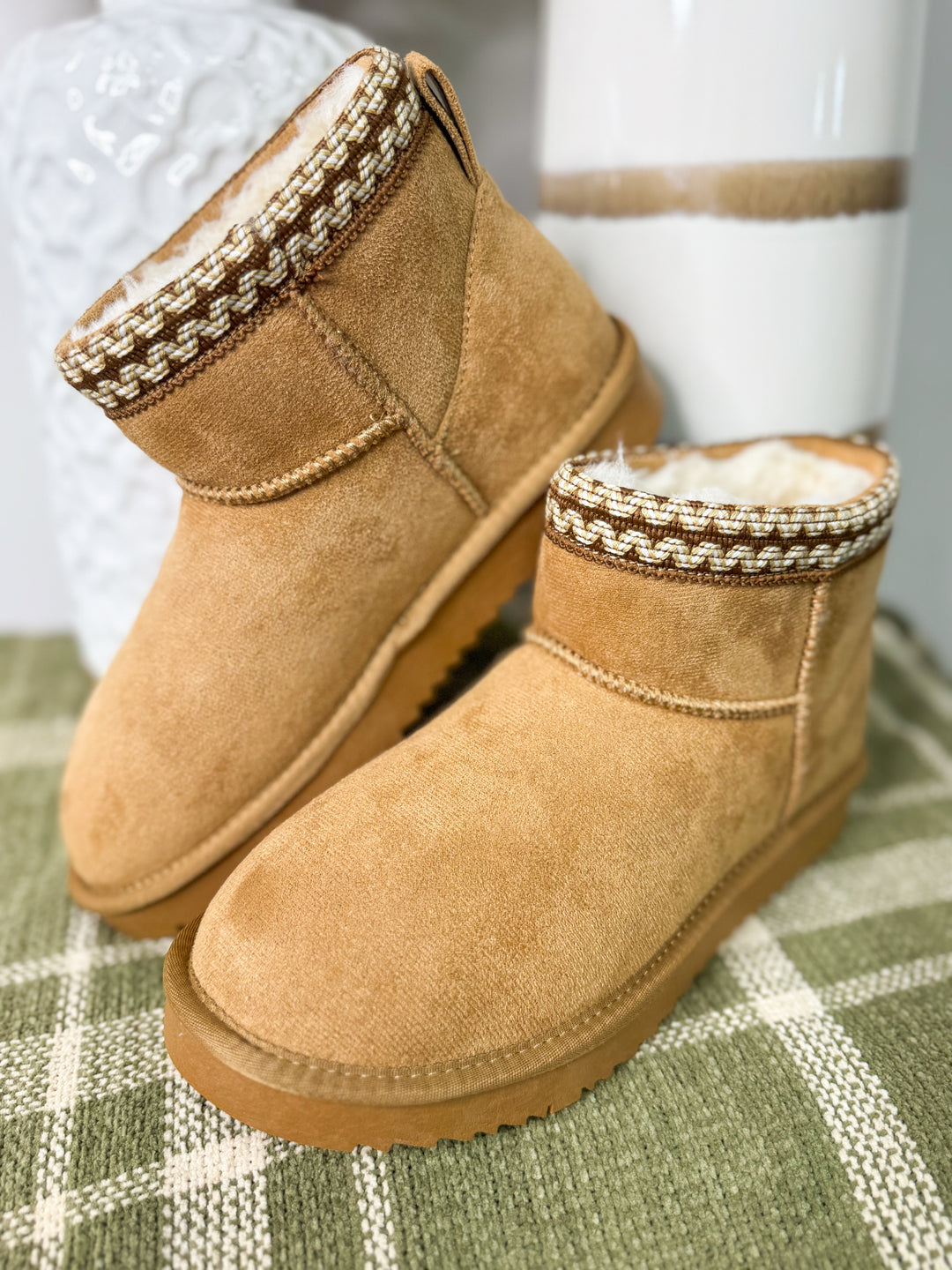 Soda - May Short Platform Bootie "Camel"